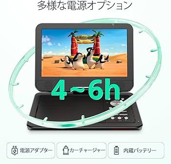 Amazon.co.jp: YOTON ポータブルDVDプレーヤー 12.5型 カー